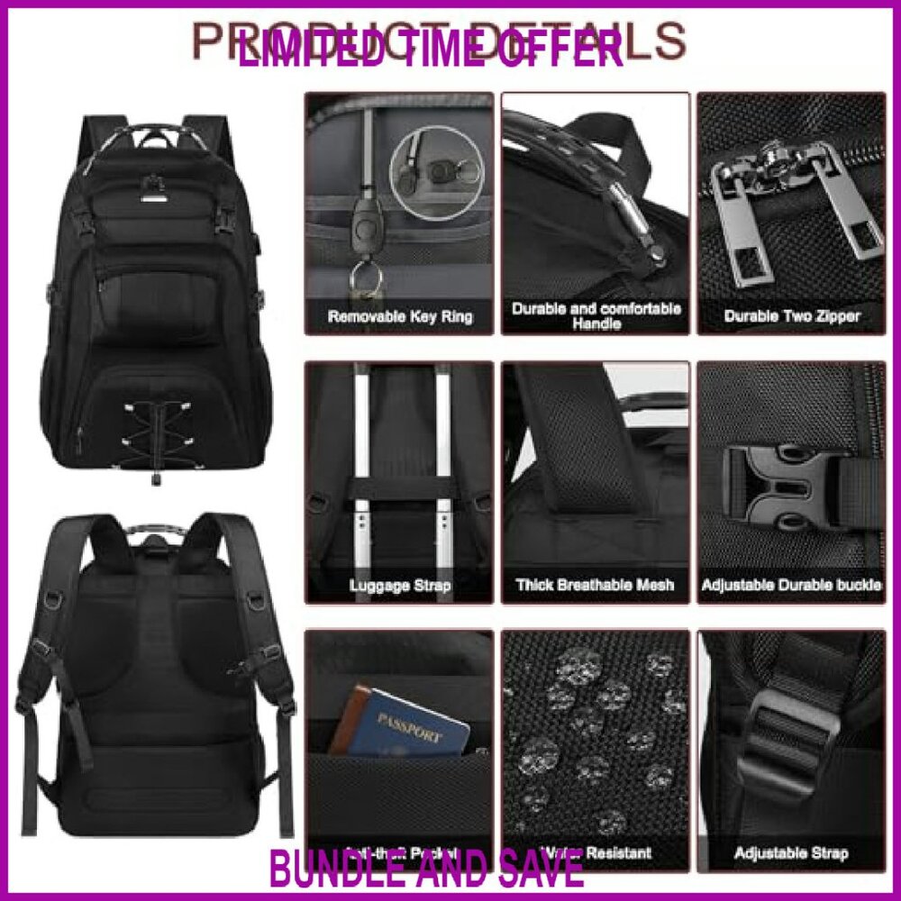 Extra Large Tsa Laptop Backpack Usb Charging Port… - image 6